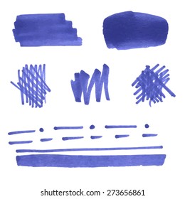Hand drawn vector paint stains