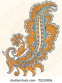 Hand Drawn Vector Paisley Design