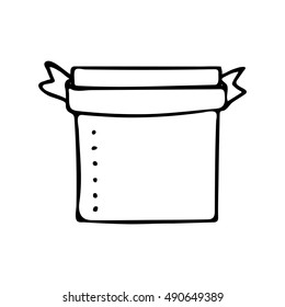 Hand drawn vector paper note. Outline doodle sheet for notes and reminder. Isolated frame for text.