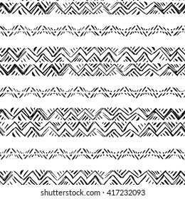 hand drawn vector pattern. careless ethnic ornament