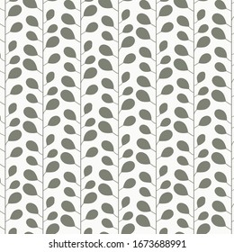 Hand drawn vector pattern, repeating abstract leaf vine, garland styles. patter is clean for fabric, wallpaper, printing. Pattern is on swatches panel