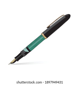 Hand Drawn Vector Pen. Pen Illustration