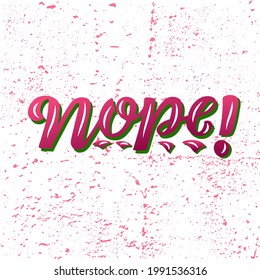 Frase vectorial dibujada a mano No para afiches, impresiones, banners o plantillas