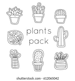 Hand Drawn Vector Plants Pack