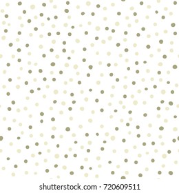 Hand drawn vector polka dots seamless pattern