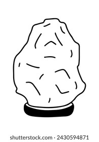 Dibujado a mano vector lámpara de sal boceto