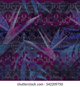 hand drawn vector seamless floral pattern with flowers