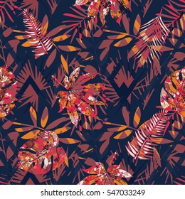 vectorial dibujado a mano con un patrón floral transparente con flores