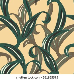 hand drawn vector seamless floral pattern