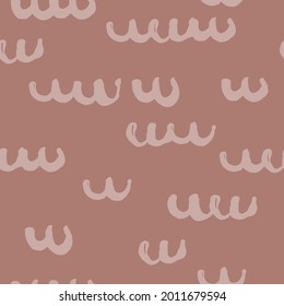 Hand drawn vector seamless pattern. Realistic painted brush strokes ornament.