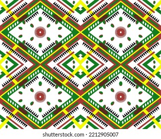 Hand drawn vector, seamless pattern with symmetric geometric ornament,  fabric pattern, tile pattern, 