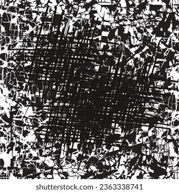 Hand drawn vector seamless pattern, abstract, geometric shapes