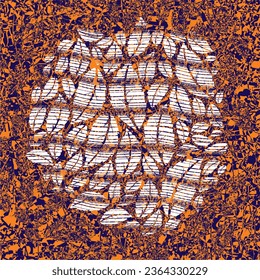 Hand drawn vector seamless pattern, abstract, geometric shapes