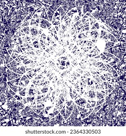 Hand drawn vector seamless pattern, abstract, geometric shapes