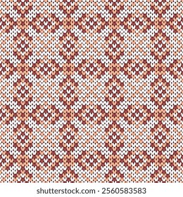Hand drawn vector seamless pattern of knitting texture for the background of the postcards, invitations, wallpapers, banners and fabric pattern.