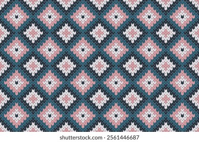 Hand drawn vector seamless pattern of knitting texture for the background of the postcards, invitations, wallpapers, banners and fabric pattern.