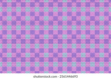 Hand drawn vector seamless pattern of knitting texture for the background of the postcards, invitations, wallpapers, banners and fabric pattern.