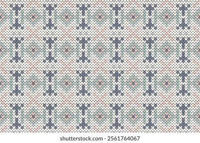 Hand drawn vector seamless pattern of knitting texture for the background of the postcards, invitations, wallpapers, banners and fabric pattern.