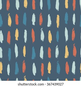 Hand drawn vector seamless pattern, hipster style