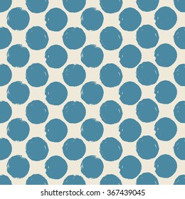 Hand drawn vector seamless pattern, abstract modern print with circles