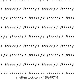 Hand Drawn vector seamless pattern made with ink. Brush strokes. Isolated fabric texture