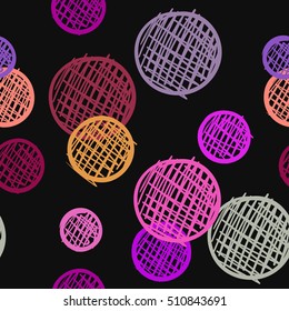 Hand drawn vector seamless pattern, abstract, geometric shapes