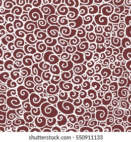 Hand drawn vector seamless pattern with waves. Traditional japanese ornament. Textile, fabric, wrapping, kraft,  cards.