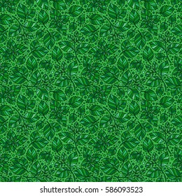 Hand drawn vector seamless pattern with mint leaves, peppermint, spicy herbs, kitchen texture, Doodle cooking ingredient for design package tea, wallpaper, cosmetics, textile, natural organic product