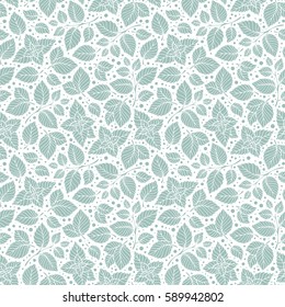 Hand drawn vector seamless pattern with mint leaves, peppermint, spicy herbs, kitchen texture, Doodle cooking ingredient for design package tea, wallpaper, cosmetics, textile, natural organic product