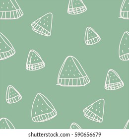 Hand Drawn Vector Seamless Pattern With Watermelon 
