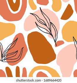hand drawn vector seamless repeating patterns. abstract shapes