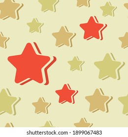 Hand drawn vector seamless star pattern. star doodles design for web, frabic ornaments and decoration.