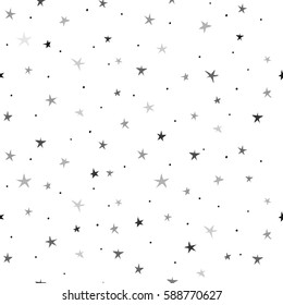 Hand Drawn Vector Seamless Star Pattern