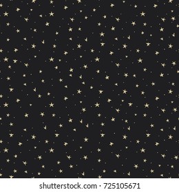 Hand drawn vector seamless star pattern