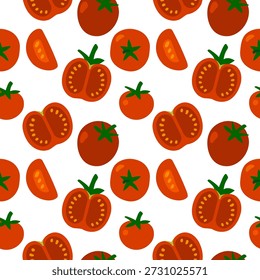 Vetor desenhado à mão fundo vegetal sem costura para mercados agrícolas e restaurantes.