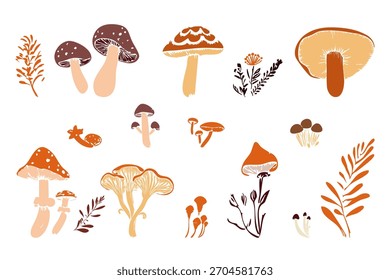 Conjunto de Vector dibujado a mano Elementos de setas de otoño