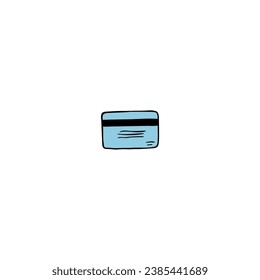 hand drawn vector set of credit cards