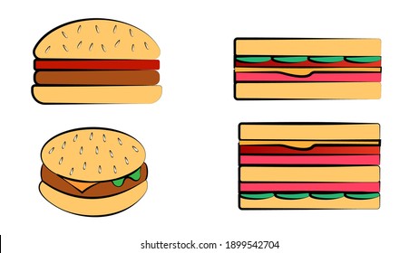 179,630 Sandwich vector Stock Illustrations, Images & Vectors ...