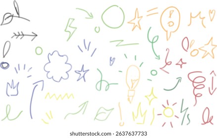 hand drawn vector set of floral elements