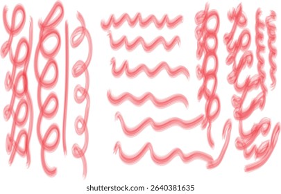hand drawn vector set of floral elements