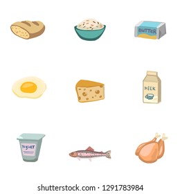 Hand drawn vector set of food - contour, line art style drawing. Could be used as card, print, poster, web, icons.