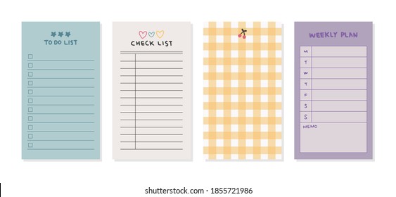 Hand Drawn Vector Set Of Paper Sheet, Pack Of Paper, Yellow, Sticky Note, Notepad Page.