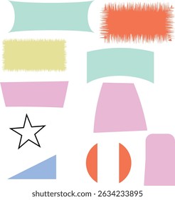   hand drawn vector set of paper sheets
