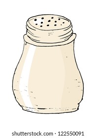 hand drawn, vector, sketch illustration of salt