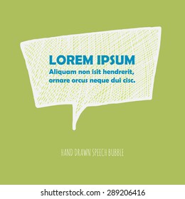 hand drawn vector speech bubble with text template