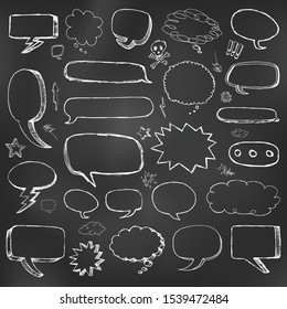 Hand drawn vector speech bubbles copy space