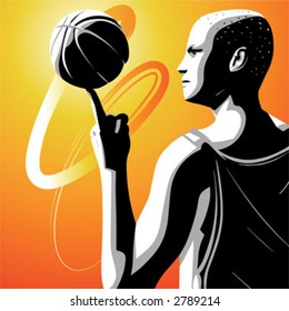 Hand drawn, Vector, sports illustration, based on sketches from my sketchbook