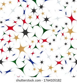 Hand drawn vector star pattern, star quote, saying, vintage, retro, hand drawn, wedding, greeting card, web template, isolated