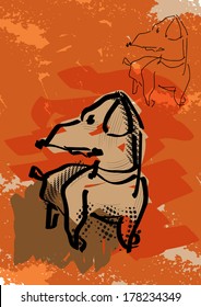 Hand Drawn Vector Terrier 