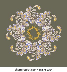Hand drawn vector vintage background. Doodles elements.